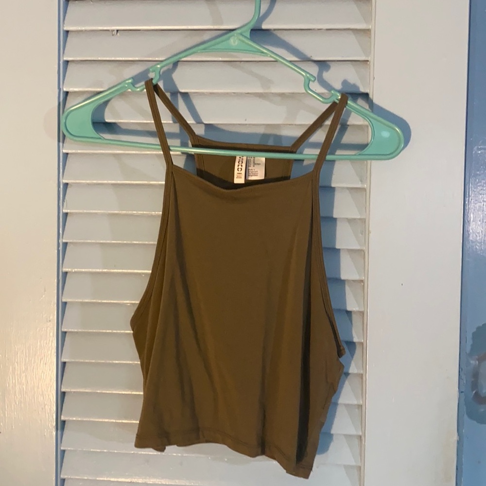 Olive Crop Tank